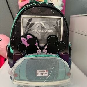 Mickey & Minnie Date Night Drive-In Lenticular Mini Backpack